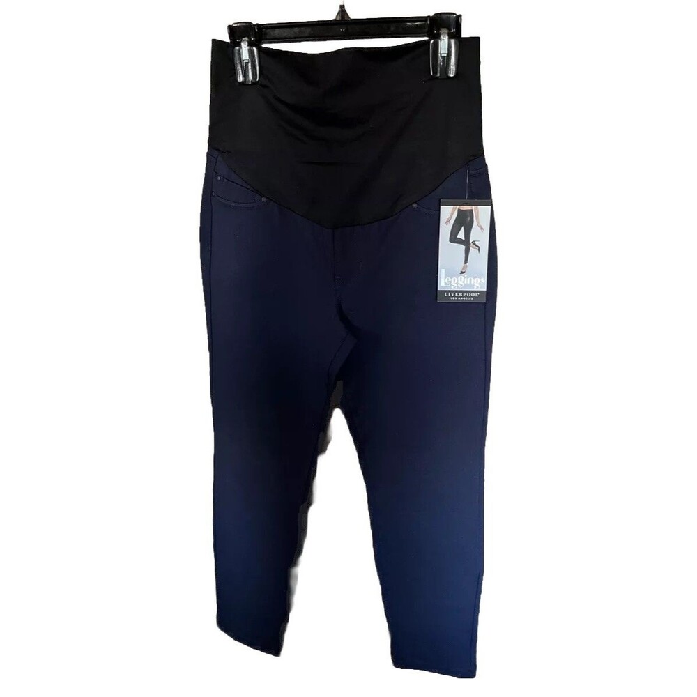 Liverpool Los Angeles Women’s The Leggings Maternity Pants Size 8 Navy Blue